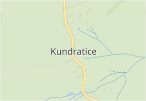Kundratice v obci Hartmanice - mapa části obce