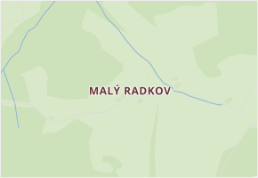Malý Radkov v obci Hartmanice - mapa části obce