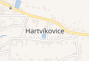 Hartvíkovice v obci Hartvíkovice - mapa části obce