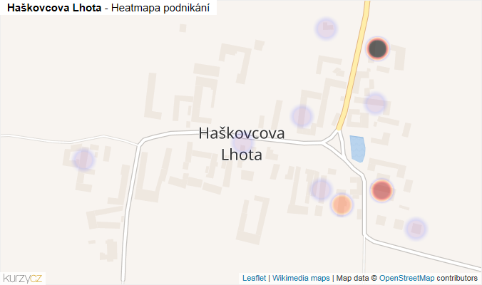 Mapa Haškovcova Lhota - Firmy v části obce.