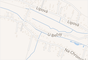 U Bečvy v obci Hať - mapa ulice
