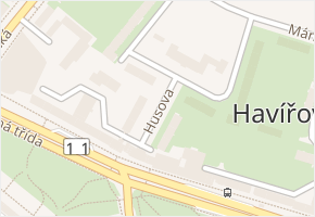 Husova v obci Havířov - mapa ulice