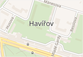 Město v obci Havířov - mapa části obce