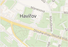 Mladé Gardy v obci Havířov - mapa ulice