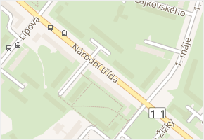 Národní třída v obci Havířov - mapa ulice