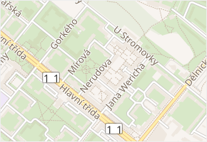 Nerudova v obci Havířov - mapa ulice