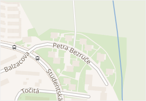 Petra Bezruče v obci Havířov - mapa ulice