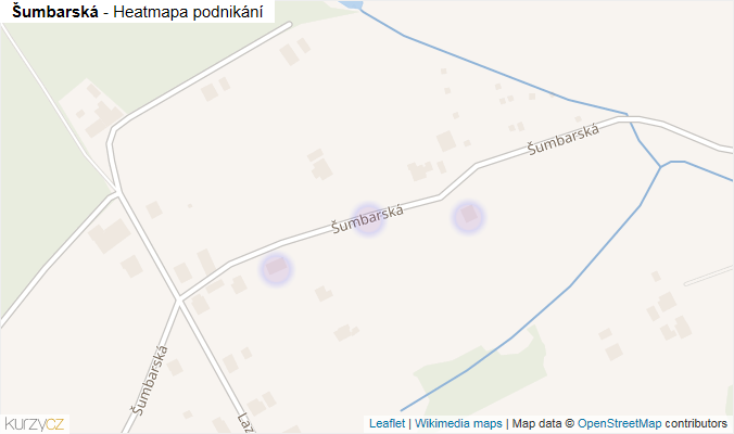 Mapa Šumbarská - Firmy v ulici.