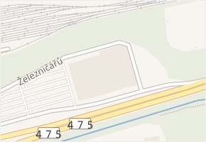 Železničářů v obci Havířov - mapa ulice