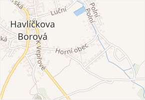 Horní obec v obci Havlíčkova Borová - mapa ulice