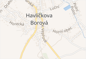 K Vepřové v obci Havlíčkova Borová - mapa ulice
