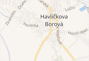 Na Výsluní v obci Havlíčkova Borová - mapa ulice