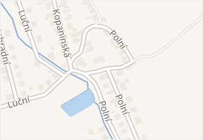 Polní v obci Havlíčkova Borová - mapa ulice