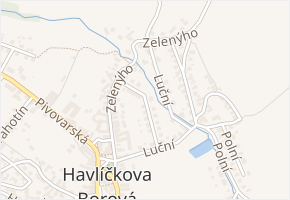 Zahradní v obci Havlíčkova Borová - mapa ulice
