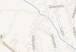 Zelenýho v obci Havlíčkova Borová - mapa ulice