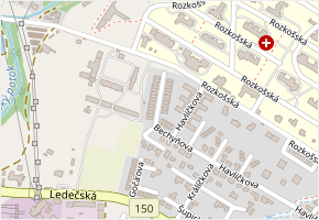 Bechyňova v obci Havlíčkův Brod - mapa ulice