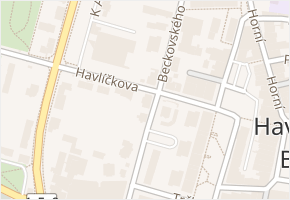 Beckovského v obci Havlíčkův Brod - mapa ulice