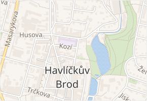 Boženy Němcové v obci Havlíčkův Brod - mapa ulice