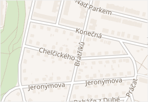 Bratříků v obci Havlíčkův Brod - mapa ulice