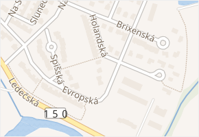 Evropská v obci Havlíčkův Brod - mapa ulice