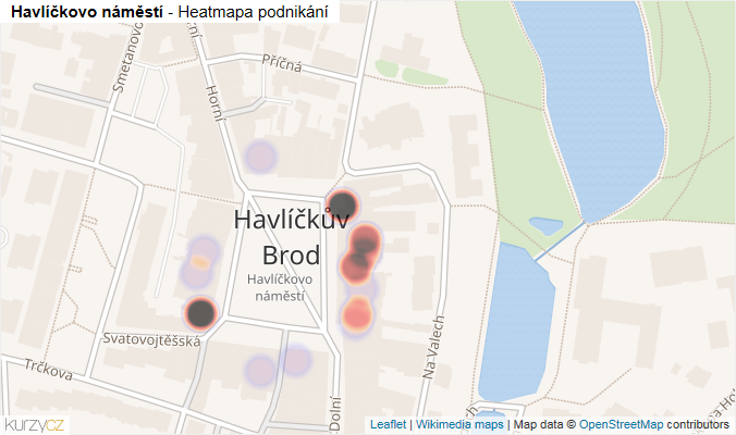 Mapa Havlíčkovo náměstí - Firmy v ulici.