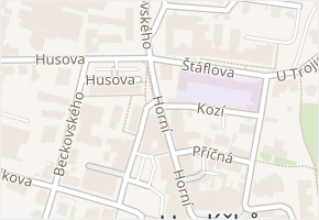 Horní v obci Havlíčkův Brod - mapa ulice