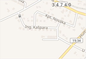 Ing. Kašpara v obci Havlíčkův Brod - mapa ulice