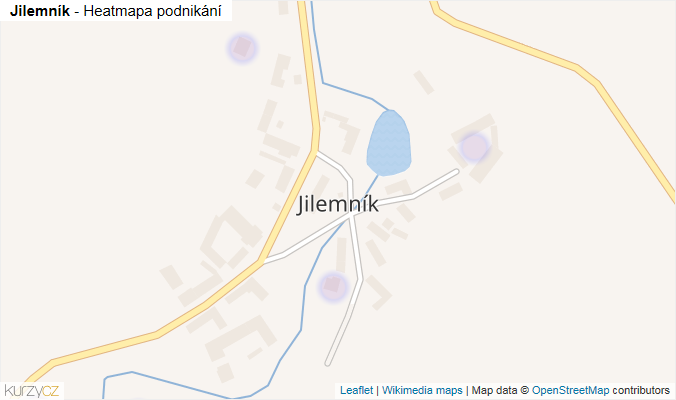 Mapa Jilemník - Firmy v části obce.