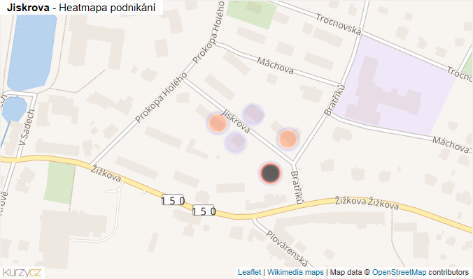 Mapa Jiskrova - Firmy v ulici.
