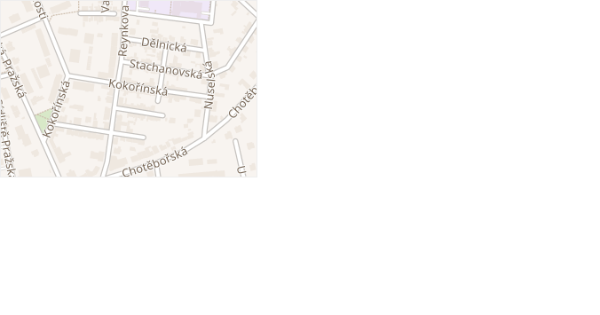 Kokořínská v obci Havlíčkův Brod - mapa ulice