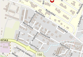 Králíčkova v obci Havlíčkův Brod - mapa ulice