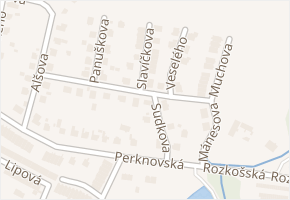 Mánesova v obci Havlíčkův Brod - mapa ulice