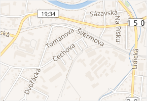 Na Tišině v obci Havlíčkův Brod - mapa ulice