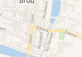 Na Valech v obci Havlíčkův Brod - mapa ulice