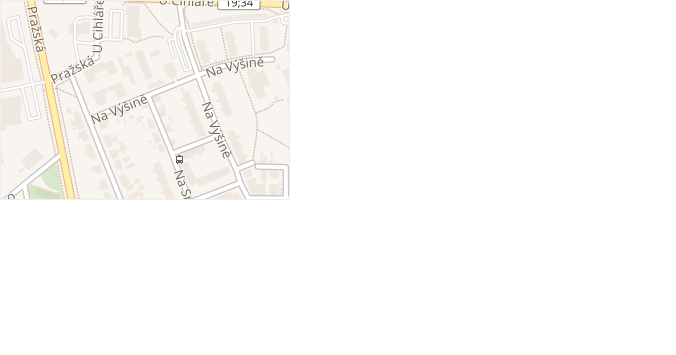 Na Výšině v obci Havlíčkův Brod - mapa ulice