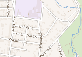 Nuselská v obci Havlíčkův Brod - mapa ulice