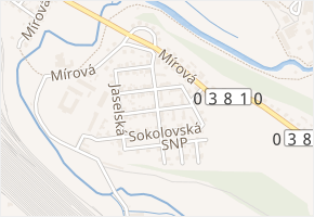 Partyzánská v obci Havlíčkův Brod - mapa ulice