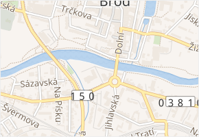 Pobřežní v obci Havlíčkův Brod - mapa ulice