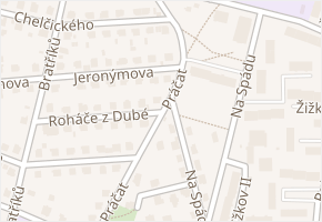 Práčat v obci Havlíčkův Brod - mapa ulice