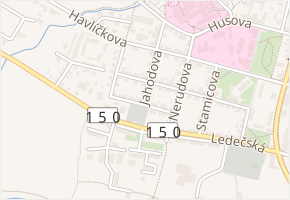 Pujmanové v obci Havlíčkův Brod - mapa ulice