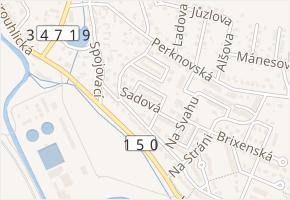 Sadová v obci Havlíčkův Brod - mapa ulice