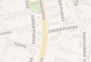 Sídliště Pražská v obci Havlíčkův Brod - mapa ulice