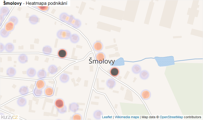 Mapa Šmolovy - Firmy v části obce.