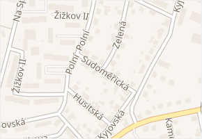 Sudoměřická v obci Havlíčkův Brod - mapa ulice