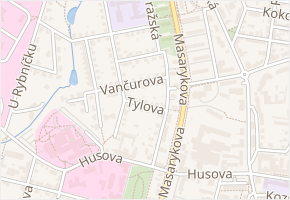 Tylova v obci Havlíčkův Brod - mapa ulice