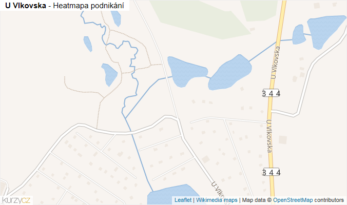 Mapa U Vlkovska - Firmy v ulici.