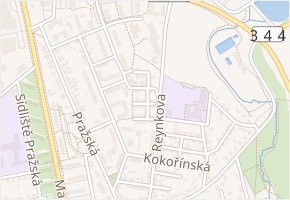 Vagonova v obci Havlíčkův Brod - mapa ulice