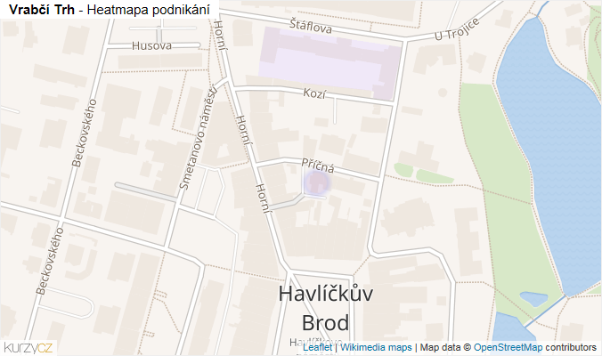 Mapa Vrabčí Trh - Firmy v ulici.