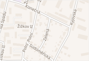 Zelená v obci Havlíčkův Brod - mapa ulice