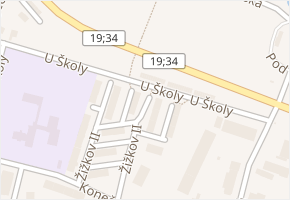 Žižkov II v obci Havlíčkův Brod - mapa ulice